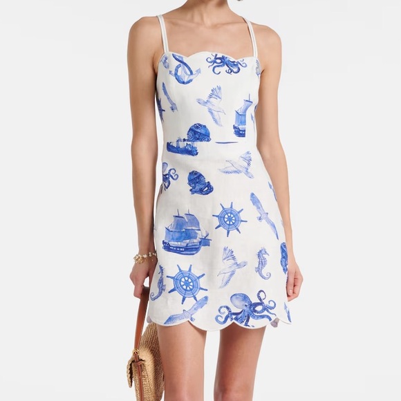 FARM Rio Dresses & Skirts - Farm Rio Nautical Wonder Linen Mini Dress